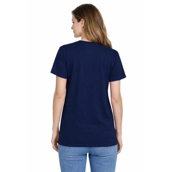 Damska koszulka T-shirt 100% miękka bawełna granatowa roz. M